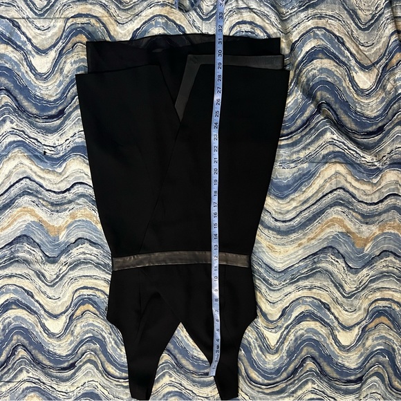 Alice + Olivia Brice layered lamb leather silk black mini sleeveless dress nwt 2 - Picture 12 of 13